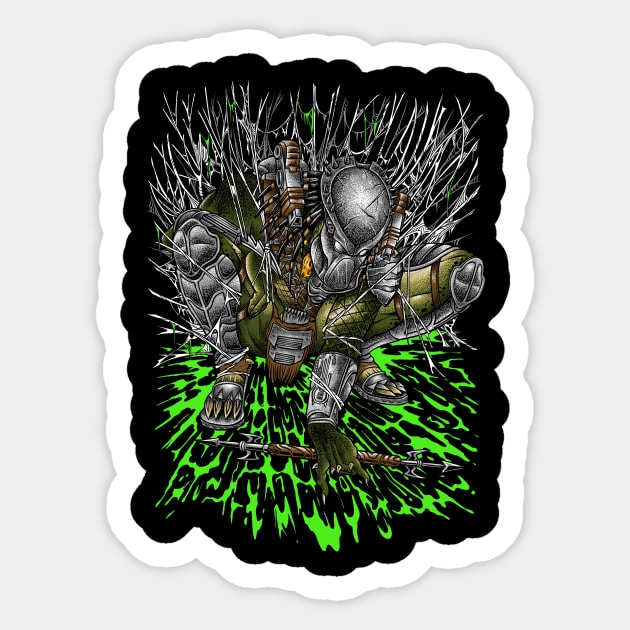 Wolf knight Sticker by joerock